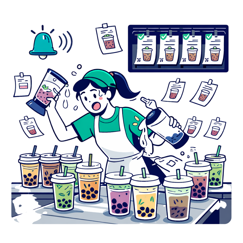 [Illustration d'un comptoir de bar animé]